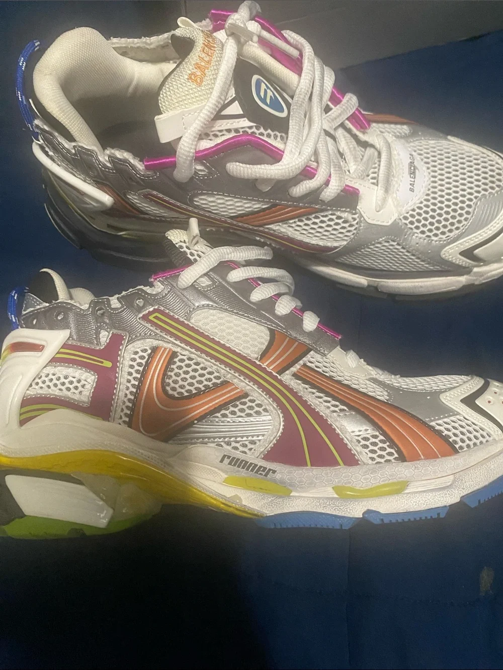 Balenciaga Multicolor Mesh Runner Sneaker with Black Dust Bag